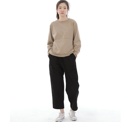 앵클드롭 클래식 퍼티그 테이퍼드 팬츠 AFT-306 블랙
