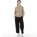 앵클드롭 클래식 퍼티그 테이퍼드 팬츠 AFT-306 블랙