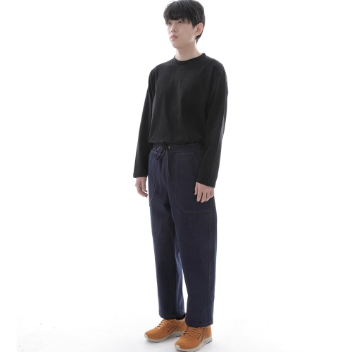 앵클드롭 클래식 퍼티그 테이퍼드 팬츠 AFT-306 데님 인디고