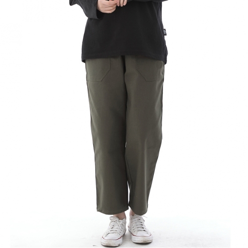 앵클드롭 클래식 퍼티그 테이퍼드 팬츠 AFT-306 카키