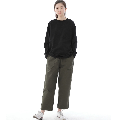 앵클드롭 클래식 퍼티그 테이퍼드 팬츠 AFT-306 카키