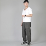 앵클드롭 클래식 퍼티그 테이퍼드 팬츠 AFT-306 데님 그레이블랙