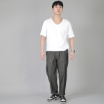 앵클드롭 클래식 퍼티그 테이퍼드 팬츠 AFT-306 데님 그레이블랙