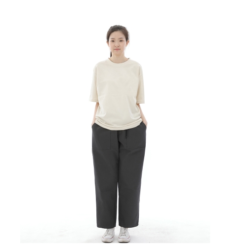 와이드 앵클드롭 퍼티그팬츠 WAF-319 다크그레이