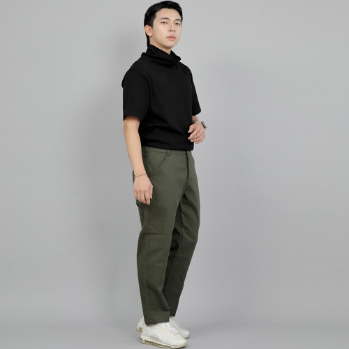 와이드 커팅크롭 하프밴드 팬츠 WCH-327 카키