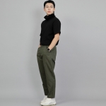와이드 커팅크롭 하프밴드 팬츠 WCH-327 카키