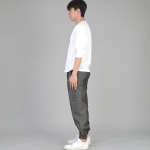 투레이어 와이드 카고조거 팬츠 W2-308J 데님 그레이블랙