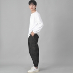 투레이어 와이드 카고조거 팬츠 W2-308J 데님 블랙