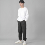 투레이어 와이드 카고조거 팬츠 W2-308J 데님 블랙