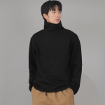루즈핏 기모 폴라티셔츠 WLP-839 블랙