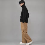 루즈핏 기모 폴라티셔츠 WLP-839 블랙