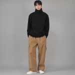 루즈핏 기모 폴라티셔츠 WLP-839 블랙