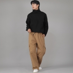 루즈핏 기모 폴라티셔츠 WLP-839 블랙