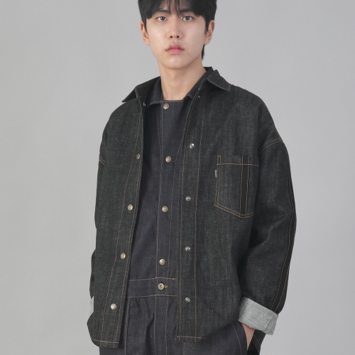 사이드라인 컴포 데님자켓 PCD-418 블랙