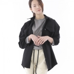 투레이어 바텍포켓 버튼 셔츠자켓 2L-401SJ 블랙