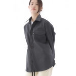 투레이어 바텍포켓 버튼 셔츠자켓 2L-401SJ 차콜