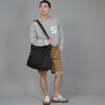 브리프케이스 빅사이즈 크로스 에코백 BCC-119 데님 블랙