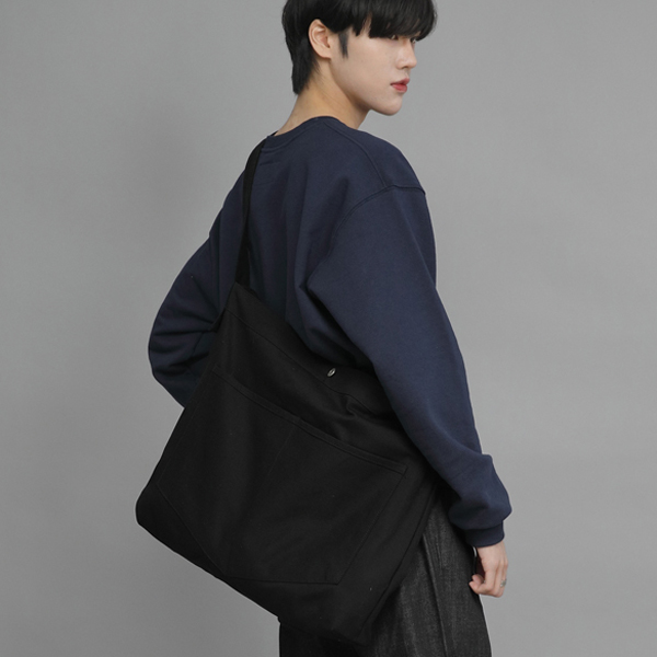 펜타곤 포켓 빅사이즈 크로스 에코백 PPC-115 블랙