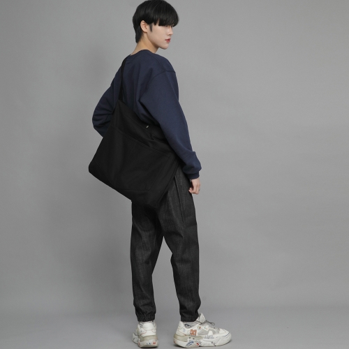 펜타곤 포켓 빅사이즈 크로스 에코백 PPC-115 블랙
