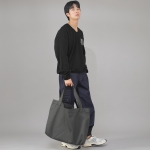 메가 빅사이즈 솔리드 에코백 MSE-140 다크그레이 BKS