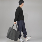 메가 빅사이즈 솔리드 에코백 MSE-140 다크그레이 BKS