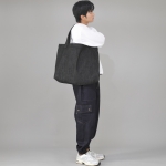 메가 빅사이즈 솔리드 에코백 MSE-140 데님 블랙 BKS
