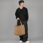 메가 빅사이즈 솔리드 에코백 MSE-140 카멜 BKS
