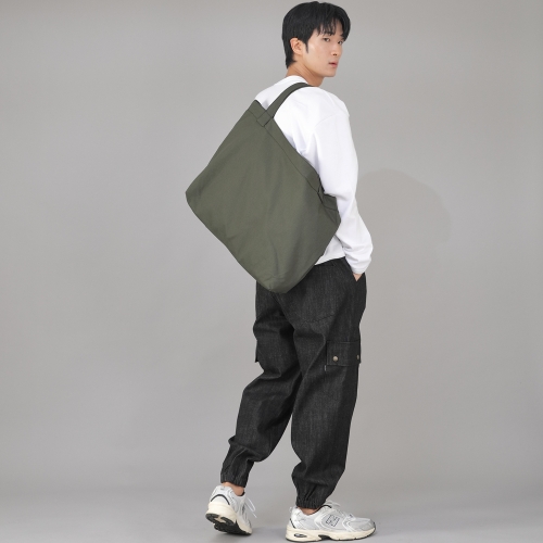 메가 빅사이즈 솔리드 에코백 MSE-140 카키 BKS