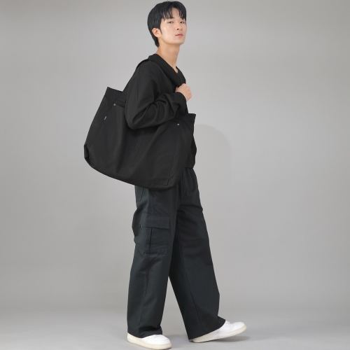 메가 빅사이즈 카고 에코백 MCE-142 블랙 BKS