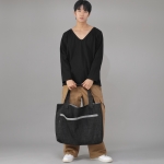 메가 빅사이즈 펜타곤 에코백 MBE-141 데님 블랙 BKS