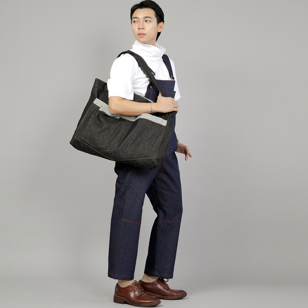 시티보이 메가빅 에코백 CBM-110 데님 블랙 BRS