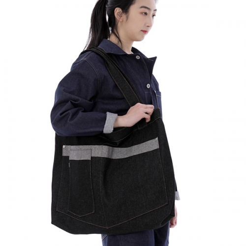 워커앤빌더 메가빅 에코백 WBM-109 데님 블랙 BRS