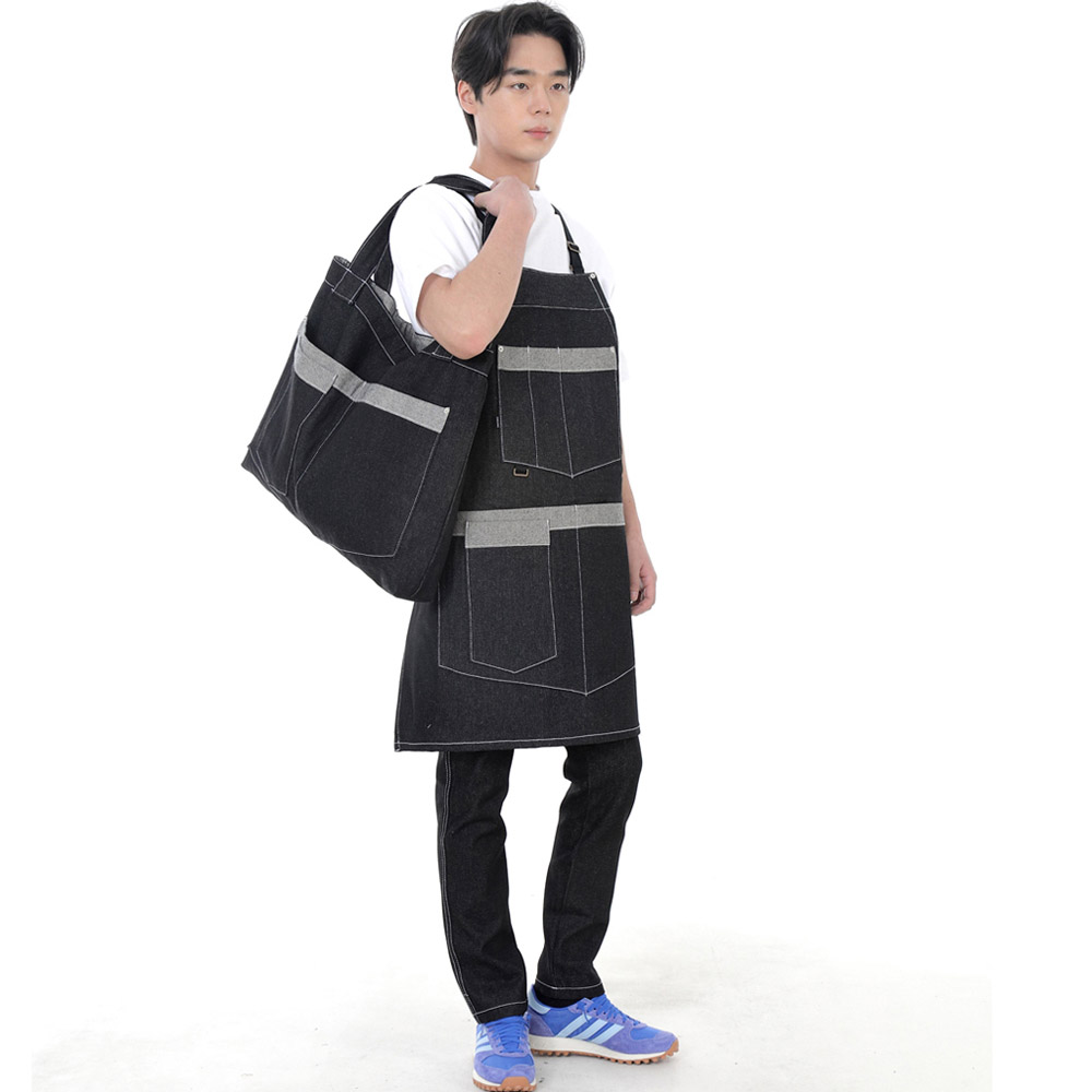 워커앤빌더 메가빅 에코백 WBM-109 데님 블랙 WHS