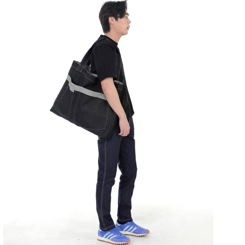워커앤빌더 메가빅 에코백 WBM-109 데님 블랙 WHS
