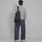 지퍼포켓 빅사이즈 에코백 FZP-107 데님 블랙