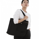 지퍼포켓 빅사이즈 에코백 FZP-107 블랙