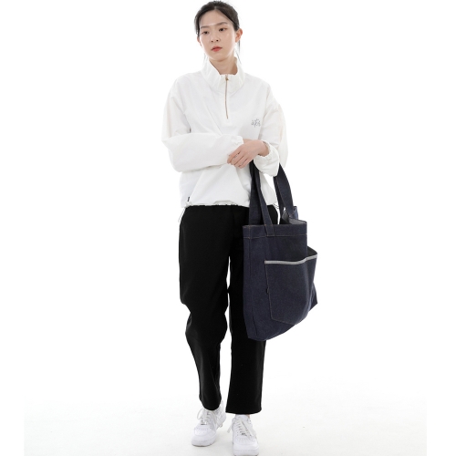 펜타곤 포켓 빅사이즈 에코백 PP-108 데님 인디고 BRS