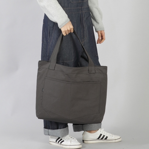 펜타곤 포켓 빅사이즈 에코백 PP-108 차콜