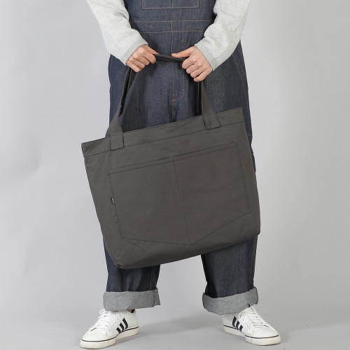 펜타곤 포켓 빅사이즈 에코백 PP-108 차콜