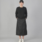 사이드라인 롱스커트 LLS-1309 데님 블랙