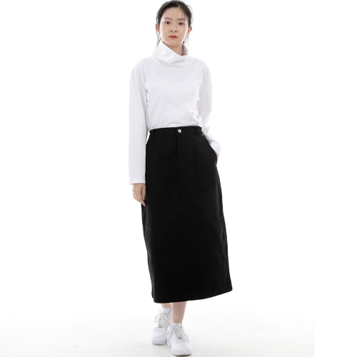 와이드돔 하프밴드 롱스커트 WDH-1303 블랙