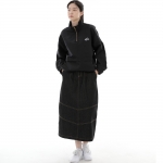 와이드돔 하프밴드 롱스커트 WDH-1303 데님 블랙 BRS