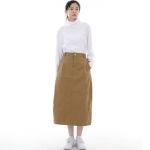 와이드돔 하프밴드 롱스커트 WDH-1303 카멜