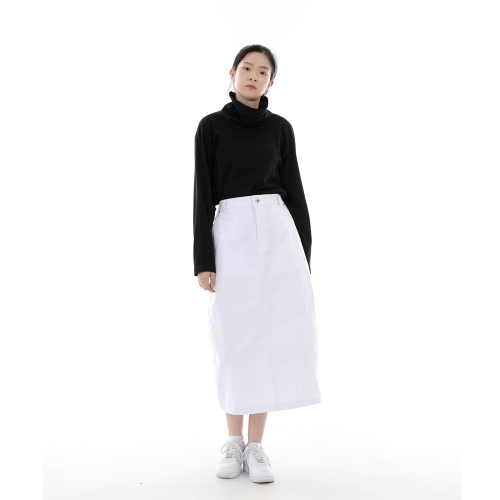 와이드돔 하프밴드 롱스커트 WDH-1303 화이트