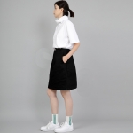 와이드돔 하프밴드 미디스커트 WDM-1305 블랙