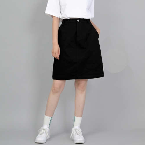 와이드돔 하프밴드 미디스커트 WDM-1305 블랙