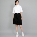 와이드돔 하프밴드 미디스커트 WDM-1305 블랙