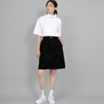 와이드돔 하프밴드 미디스커트 WDM-1305 블랙