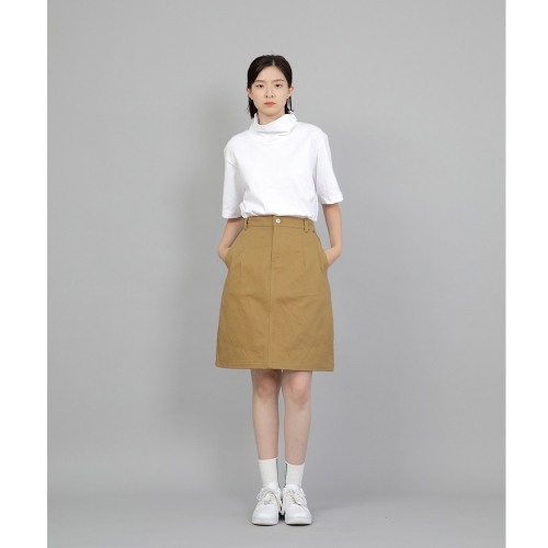 와이드돔 하프밴드 미디스커트 WDM-1305 카멜