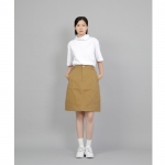 와이드돔 하프밴드 미디스커트 WDM-1305 카멜